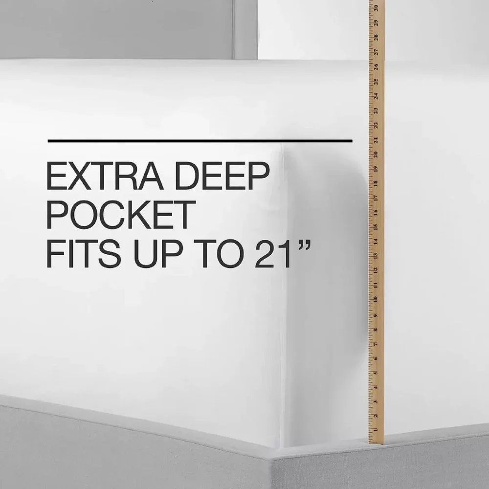 new WHITE Charter Club Sleep Luxe 800 TC Cotton Extra-Deep FULL Sheet Set